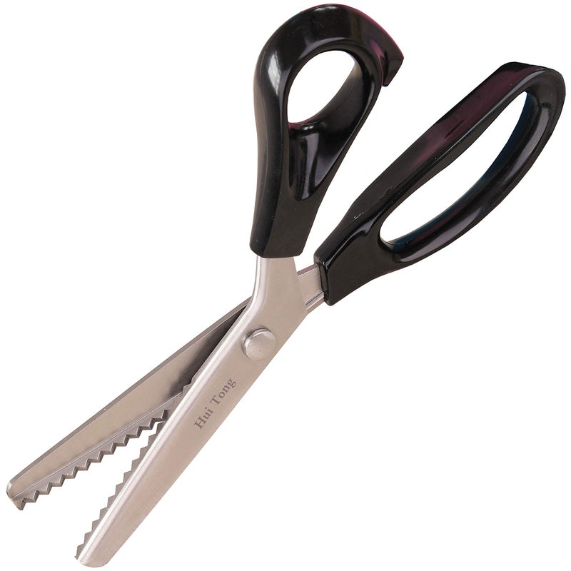Hui Tong Strong & Sharpe Pinking Shears,Pinking Shears Scissors for Fabric, Serrated and Scalloped Scissors Fabric,3mm,5mm,7mm (Serrated 5mm) - Image 1